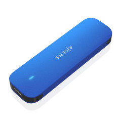 AISENS Coque Disque Dur ASM2-026BLU - USB 3.2 - Aluminium - Bleu