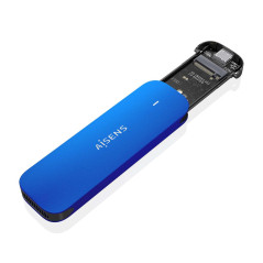 AISENS Coque Disque Dur ASM2-026BLU - USB 3.2 - Aluminium - Bleu