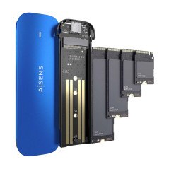 AISENS Coque Disque Dur ASM2-026BLU - USB 3.2 - Aluminium - Bleu