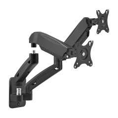 AISENS Pro Support Mural avec contrepoids Rotatif et inclinable pour écran TV 9 kg 3 pivotants 2 Bras Noir