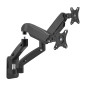 AISENS Pro Support Mural avec contrepoids Rotatif et inclinable pour écran TV 9 kg 3 pivotants 2 Bras Noir