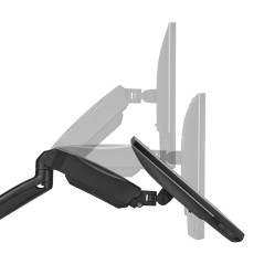 AISENS Pro Support Mural avec contrepoids Rotatif et inclinable pour écran TV 9 kg 3 pivotants 2 Bras Noir
