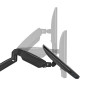 AISENS Pro Support Mural avec contrepoids Rotatif et inclinable pour écran TV 9 kg 3 pivotants 2 Bras Noir