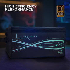 Aerocool LUXPRO850, Alimentation 850W, Certifiée 80Plus Bronze 230V EU, Efficacité +88%, Condensateurs Japonais 105°C, Ventilate