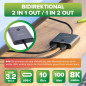 InLine Commutateur USB-C bidirectionnel (données et vidéo), 2 en 1 Sortie ou 1 en 2 Sorties, répartiteur/commutateur pour PC, vi InLine Commutateur USB-C bidirectionnel (données et vidéo), 2 en 1 Sortie ou 1 en 2 Sorties, répartiteur/commutateur pour PC, vi