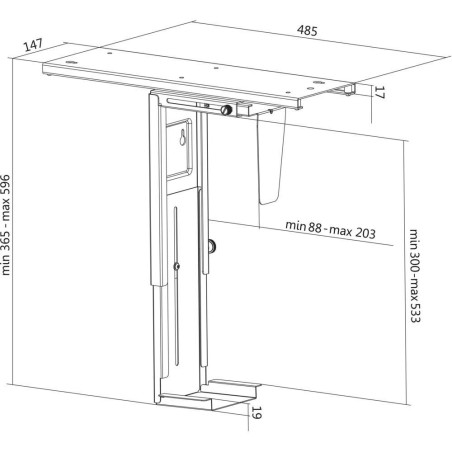 LogiLink Tabouret réglable en hauteur