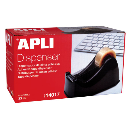 APLI – Porte-Rouleau de Papier Toilette Noir Ruban adhésif 33 m