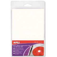 Agipa APLI-AGIPA Pochette de 35 pastilles auto-collantes diamètre 15mm pour CD/DVD