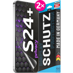 2x se® Film de Protection 3D Antireflet pour Samsung Galaxy S24 Plus, Auto-réparateur, Compatible Empreinte & FaceID, Installati