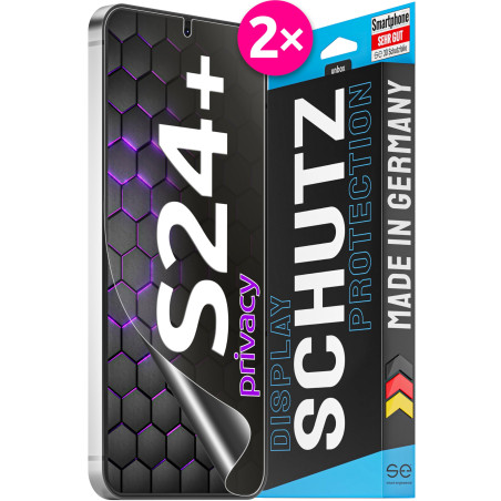 2x se® Film de Protection 3D Antireflet pour Samsung Galaxy S24 Plus, Auto-réparateur, Compatible Empreinte & FaceID, Installati