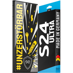 Film de Protection en Verre S.E pour Samsung Galaxy S24 Ultra, incassable, 9H, avec Anti-Choc, Montage innovant et matériau inca