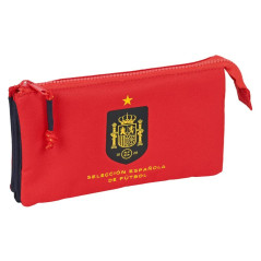 Trousse d'écolier RFEF Rouge Bleu (22 x 12 x 3 cm)