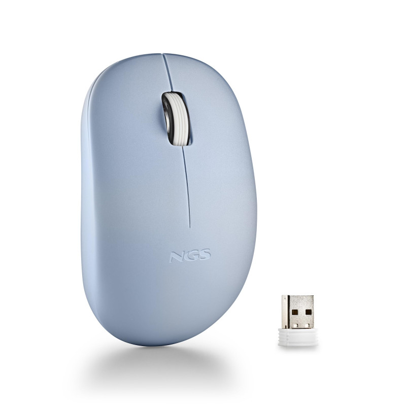 NGS Fog Pro Blue - Souris sans Fil, Souris Optique 1000 DPI, Interface Nano USB, Boutons Silencieux, 2 Boutons et Molette de déf NGS Fog Pro Blue - Souris sans Fil, Souris Optique 1000 DPI, Interface Nano USB, Boutons Silencieux, 2 Boutons et Molette de déf