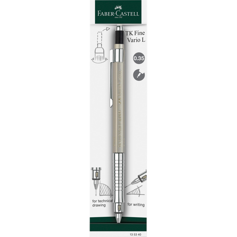 Faber-Castell 135340 - Porte-mines TK-Fine Vario L 0.35 mm, Champagne Gold, Mine avec mécanisme souple/rigide Faber-Castell 135340 - Porte-mines TK-Fine Vario L 0.35 mm, Champagne Gold, Mine avec mécanisme souple/rigide