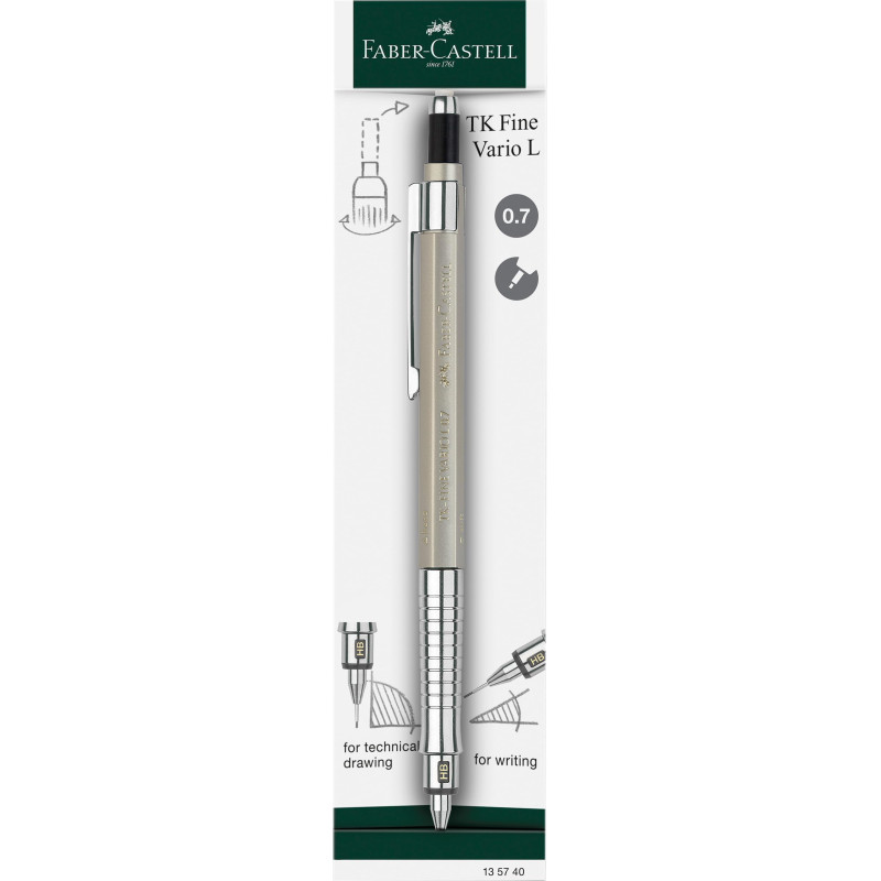 Faber-Castell 135740 - Porte-mines TK-Fine Vario L 0.7 mm, Champagne Gold, Mine avec mécanisme souple/rigide Faber-Castell 135740 - Porte-mines TK-Fine Vario L 0.7 mm, Champagne Gold, Mine avec mécanisme souple/rigide