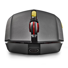 NGS GMX-200 - Souris de Jeu sans Fil avec éclairage LED 6 Boutons capteur Optique réglable Compatible PC et Ordinateurs Portable