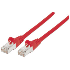 Intellinet 735988 Câble Réseau, RJ45 Connecteur Mâle, Cat 6 SFTP 100% Cuivre, Rouge, 20 m