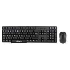 NGS Euphoria Kit idioma Portugués (QWERTY) - Combo Teclado y Ratón inalámbrico 2.4GHz, Clicks silenciosos. Compatible Con Mac/Wi