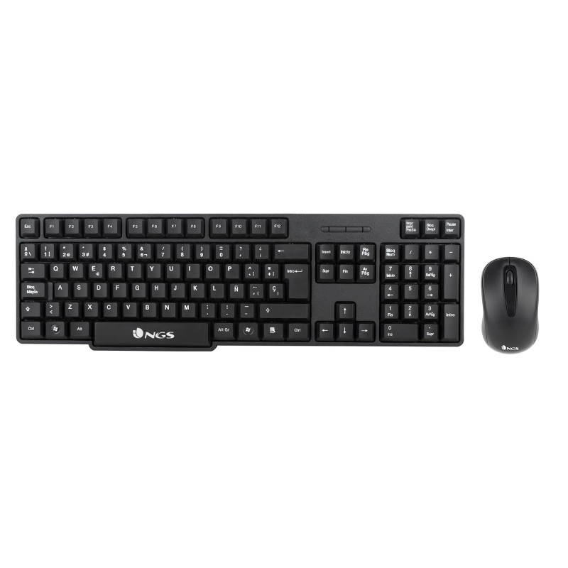 NGS Euphoria Kit idioma Portugués (QWERTY) - Combo Teclado y Ratón inalámbrico 2.4GHz, Clicks silenciosos. Compatible Con Mac/Wi NGS Euphoria Kit idioma Portugués (QWERTY) - Combo Teclado y Ratón inalámbrico 2.4GHz, Clicks silenciosos. Compatible Con Mac/Wi