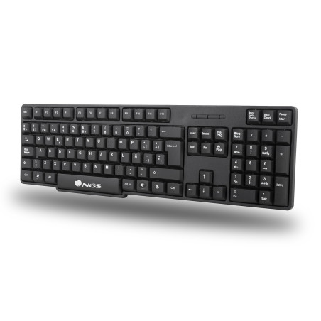 NGS Euphoria Kit idioma Portugués (QWERTY) - Combo Teclado y Ratón inalámbrico 2.4GHz, Clicks silenciosos. Compatible Con Mac/Wi