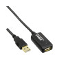 InLine 34611I câble USB 10 m USB A Noir