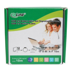 InLine 34611I câble USB 10 m USB A Noir