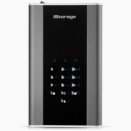 iStorage diskAshur DT2 1 To - Disque dur de bureau crypté sécurisé - FIPS Level-2 - Protégé par mot de passe - Résistant à la po