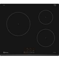 Balay 3EB864FR - Comptoir, Induction, Induction, Incastrable, 60 cm, 3, Noir/Lunette avant, Contrôle tactile facile à utiliser,