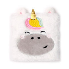 Puckator Carnet avec Couverture en Peluche - Licorne - Adoracorns - Fluffies