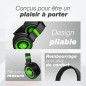 Techmade - Casque Bluetooth Pliable avec Microphone Intégré, Radio FM et Emplacement Carte SD, Couleur Vert Techmade - Casque Bluetooth Pliable avec Microphone Intégré, Radio FM et Emplacement Carte SD, Couleur Vert