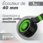 Techmade - Casque Bluetooth Pliable avec Microphone Intégré, Radio FM et Emplacement Carte SD, Couleur Vert Techmade - Casque Bluetooth Pliable avec Microphone Intégré, Radio FM et Emplacement Carte SD, Couleur Vert