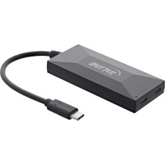 InLine® Hub USB 3.2 Gen 1 OTG, USB Type-C vers 3 Ports Type-A et 2 Ports Type-C, avec Bloc d'alimentation 3 A, Noir
