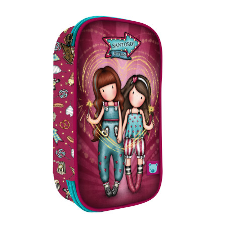 SANTORO- Plumier dépliable 45 pièces. Gorjuss Fairground Fireworks 12,5 x 22 x 6 cm, 1046GJ11, Multicolore