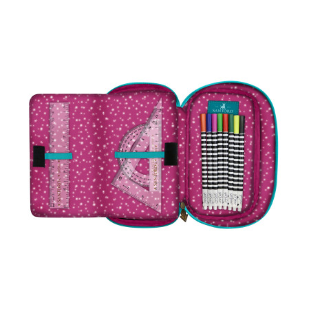 SANTORO- Plumier dépliable 45 pièces. Gorjuss Fairground Fireworks 12,5 x 22 x 6 cm, 1046GJ11, Multicolore