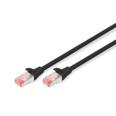 DIGITUS Câble LAN Cat 6-10m - RJ45 Câble réseau - S/FTP blindé - Compatible Cat 6A & Cat 7 - Noir