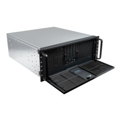 UNYKAch Boîtier Rack 19" UK4339V Format 4U Compatible avec réfrigérations liquides de 360 mm (Support Inclus), Fermeture à clé,