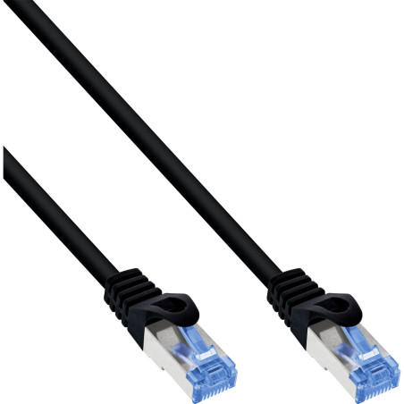 InLine 74855S câble de réseau 0,5 m Cat6a S/FTP (S-STP) Noir - Câbles de réseau (0,5 m, Cat6a, S/FTP (S-STP), RJ-45, RJ-45, Noir