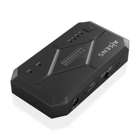 Estación de Docking AISENS SDDO-120C SATA 2.5/3.5 M.2 NVMe USB 3.1 Gen1 Negro Clone 2TB