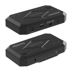 Estación de Docking AISENS SDDO-120C SATA 2.5/3.5 M.2 NVMe USB 3.1 Gen1 Negro Clone 2TB