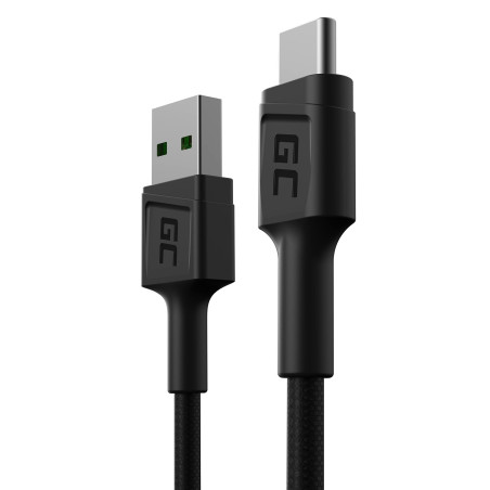 Green Cell Câble USB-A - USB-C Typ-C 0.3m Chargeur Cable noir compatible pour Samsung Galaxy S23 S22 S21 S20 Ultra S10 S9 S8+ |