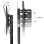 Hama Support TV sur Pied à roulettes avec Etagère Garantie 10ans (Pied TV Mobile, téléviseur 32" à 75" 40Kg, Hauteur Réglable, S Hama Support TV sur Pied à roulettes avec Etagère Garantie 10ans (Pied TV Mobile, téléviseur 32" à 75" 40Kg, Hauteur Réglable, S