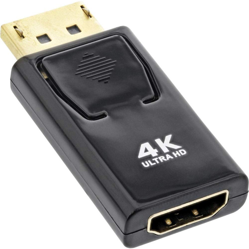 InLine 17198M Adaptateur DisplayPort mâle vers HDMI Femelle 4K/60Hz avec Audio Noir InLine 17198M Adaptateur DisplayPort mâle vers HDMI Femelle 4K/60Hz avec Audio Noir