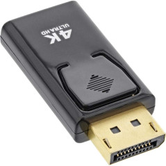 InLine 17198M Adaptateur DisplayPort mâle vers HDMI Femelle 4K/60Hz avec Audio Noir