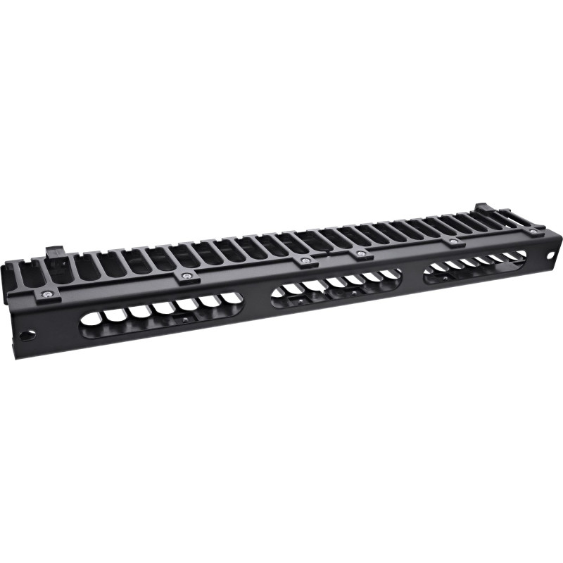 InLine® Panneau de manœuvre de câble 19", 1U, RAL 9005, Noir.