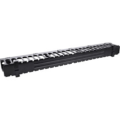 InLine® Panneau de manœuvre de câble 19", 1U, RAL 9005, Noir.