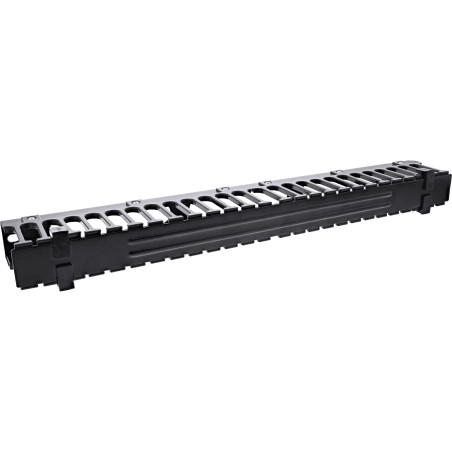 InLine® Panneau de manœuvre de câble 19", 1U, RAL 9005, Noir.