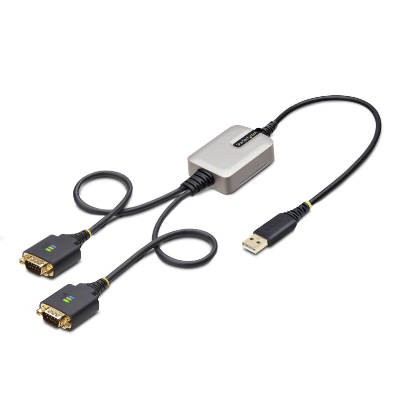 StarTech.com Adaptateur USB vers Série de 2 Ports de 60cm, Vis/Écrous DB9 Interchangeables, COM Rétention, Câble Convertisseur U StarTech.com Adaptateur USB vers Série de 2 Ports de 60cm, Vis/Écrous DB9 Interchangeables, COM Rétention, Câble Convertisseur U