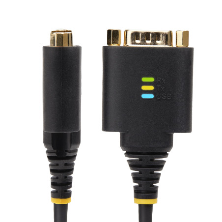 StarTech.com Adaptateur USB vers Série de 2 Ports de 60cm, Vis/Écrous DB9 Interchangeables, COM Rétention, Câble Convertisseur U