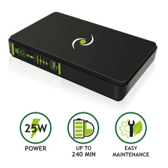 Tecnoware UPS Era Plus DC pour WiFi/Modem, vidéosurveillance, Pas pour PC Gaming/Console, Powerbank 8800mAh, POE 24V/48V, Protec