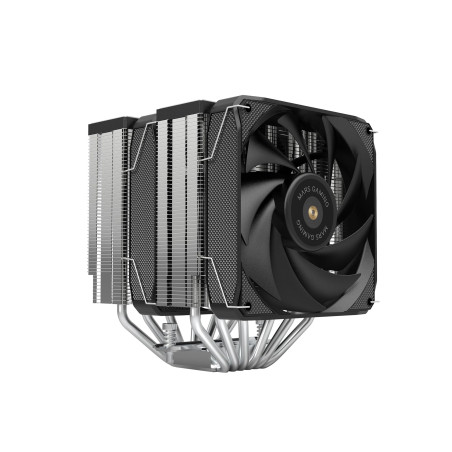 Mars Gaming MCPUXU6, Ventirad CPU Double Tour, TDP 350W, 2x Ventilateurs à Pales Hybrides, Roulements FDB en Cuivre Équilibré, 6